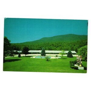 Vintage Candlelight Motel Postcard Historic Route 7A Arlington Vermont Vacation